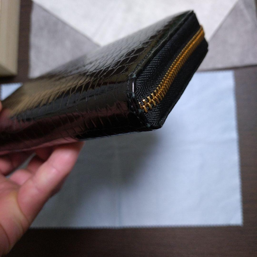 TOKYO CROCODILEシャイニング加工スモールクロコダイル 見付4箇所も