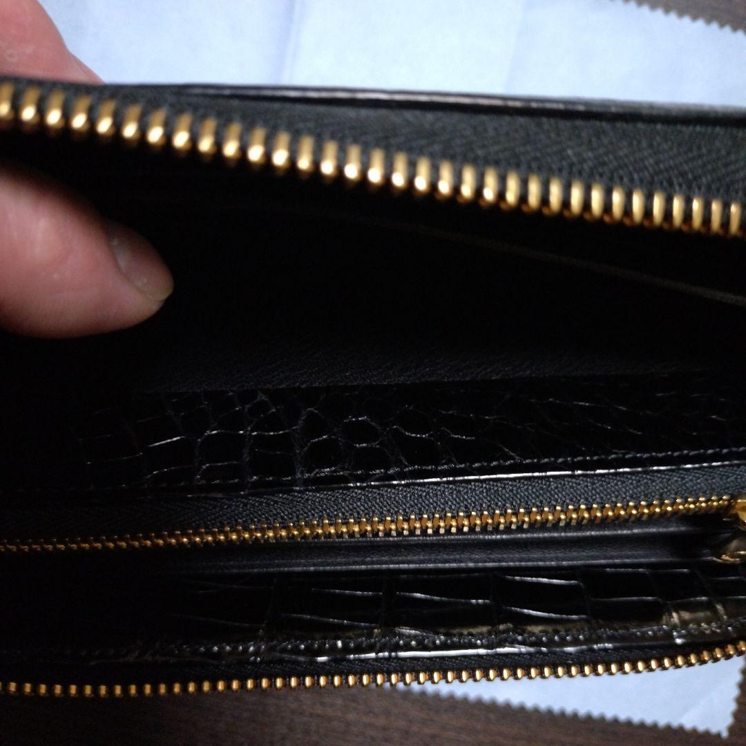 TOKYO CROCODILEシャイニング加工スモールクロコダイル 見付4箇所も