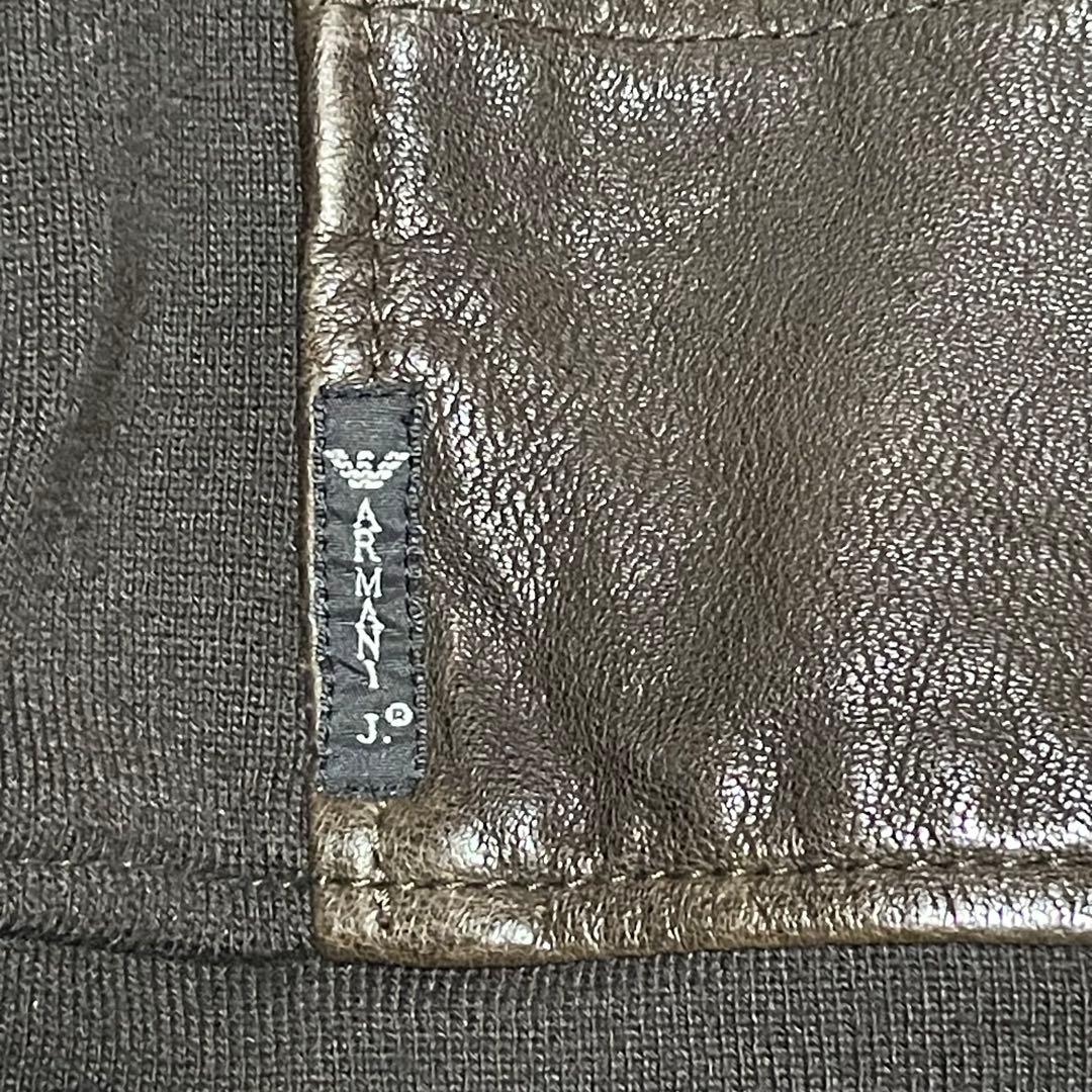 アルマーニジーンズ ARMANI JEANSラムレザージャケット ダブルジップ