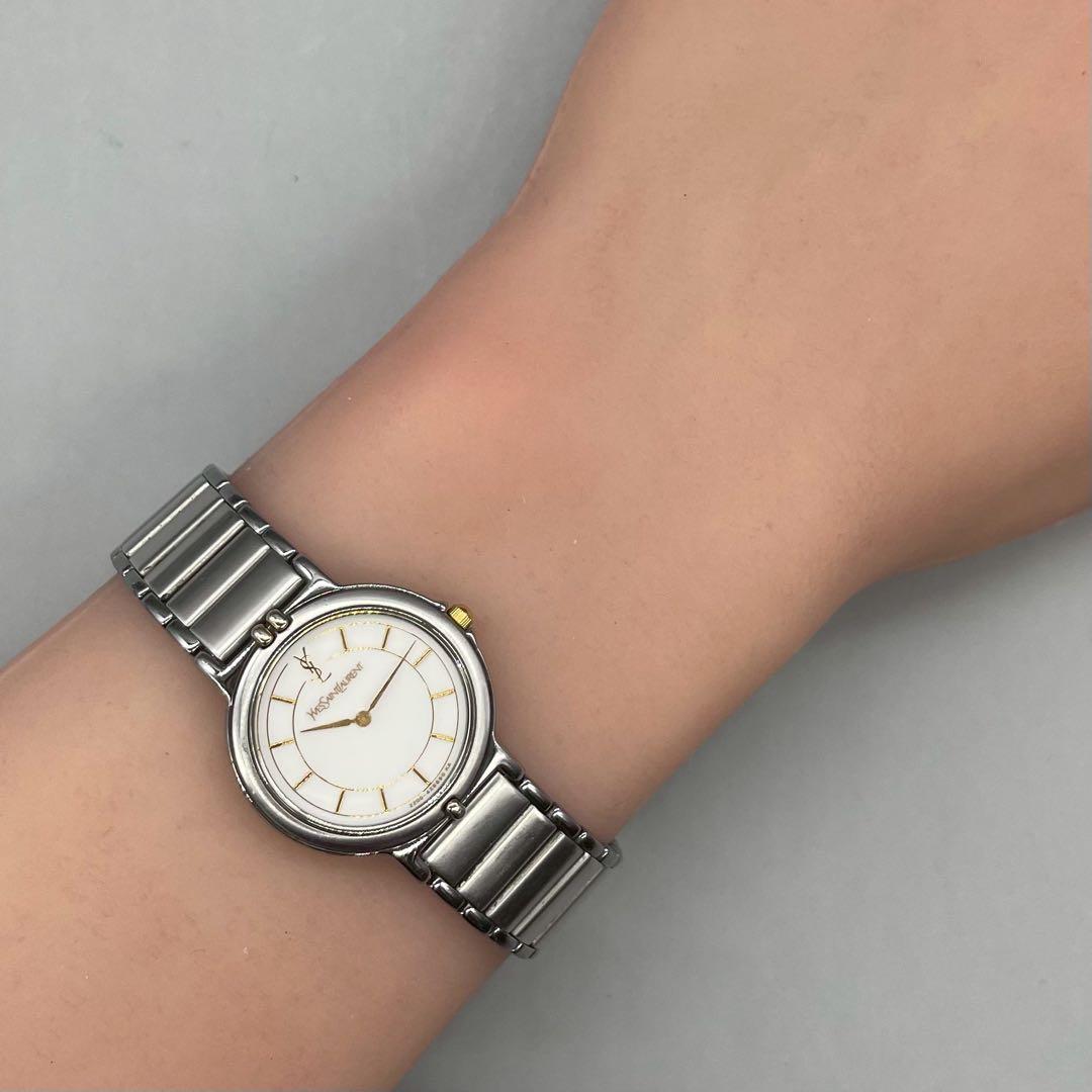 新品電池✨️Yves Saint Laurent 腕時計 クオーツ シルバー