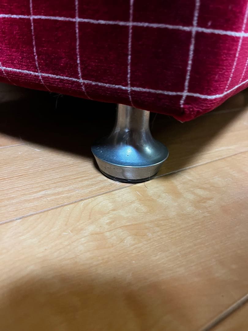 レトロなチェック柄ソファ（送料込み）おさるのジョージ