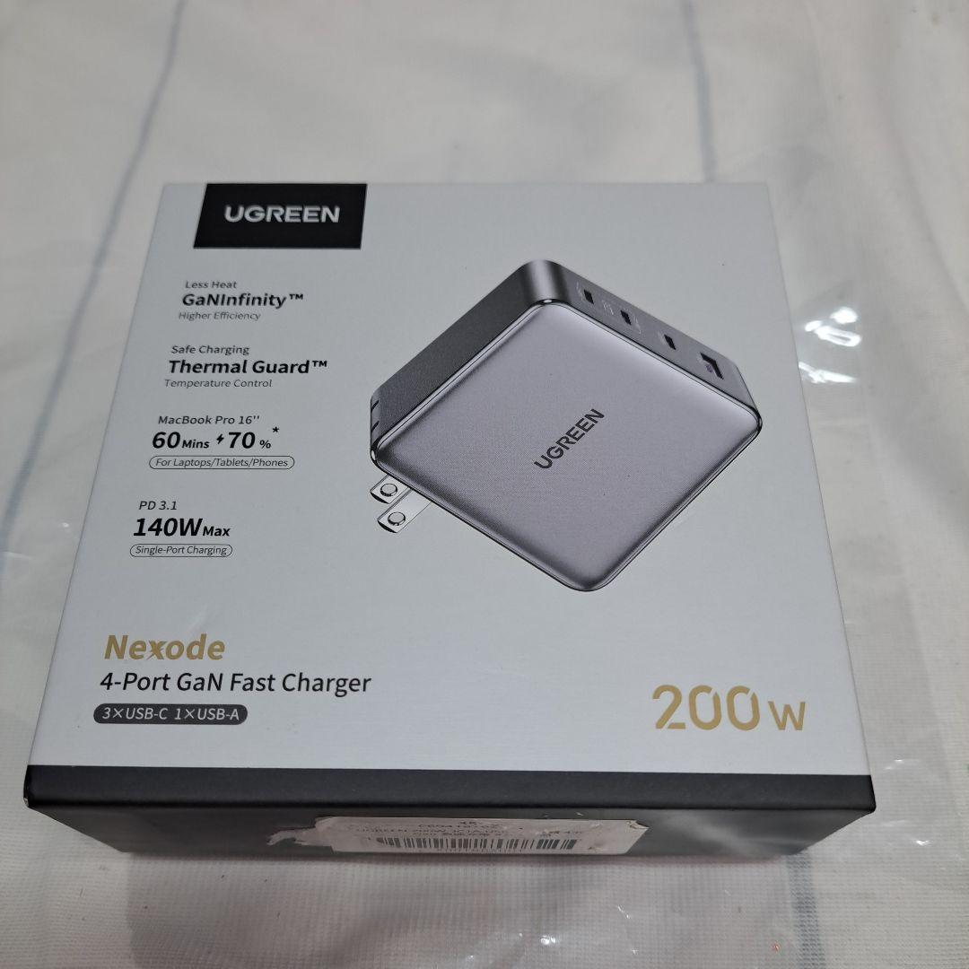 スマホアクセサリー UGREEN 4-Port GaN Fast Charger 200W