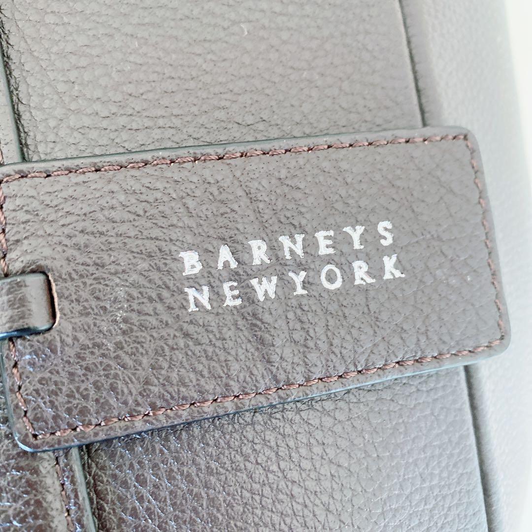 【美品】バーニーズニューヨーク ビジネストートバッグ 2way ショルダー紐付