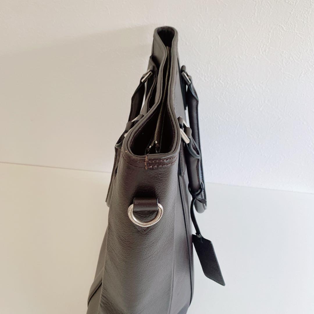 【美品】バーニーズニューヨーク ビジネストートバッグ 2way ショルダー紐付