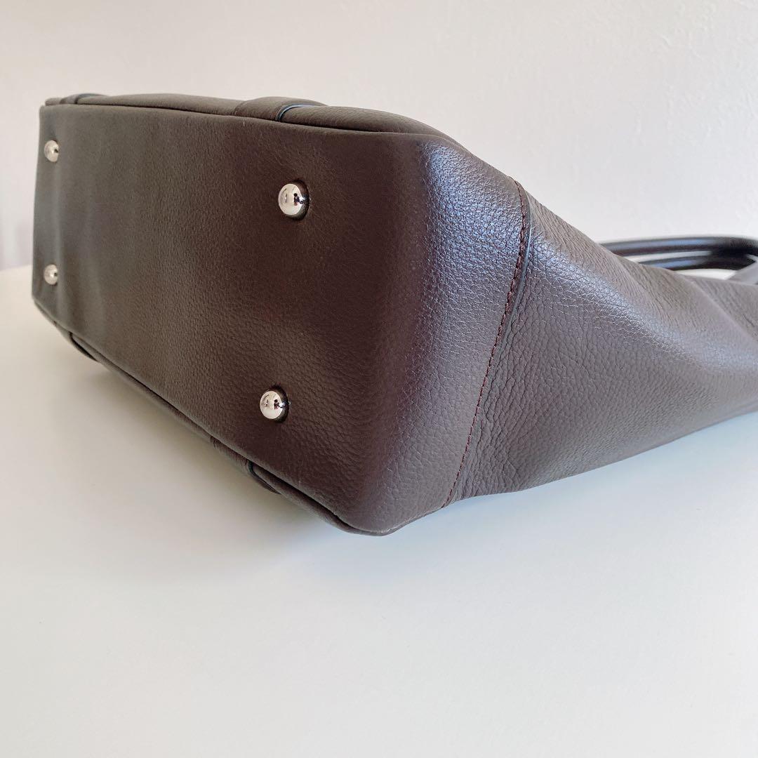 【美品】バーニーズニューヨーク ビジネストートバッグ 2way ショルダー紐付