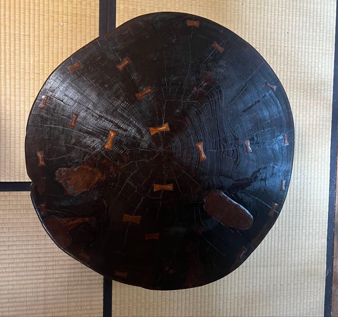 【アンティーク山本商店】木製 丸型ちゃぶ台