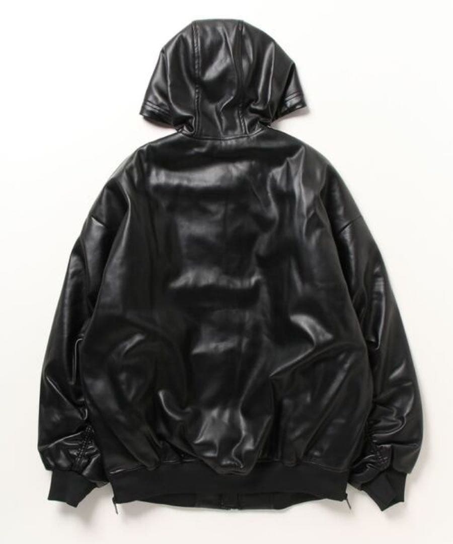 希少 adidas Adilenium オーバーサイズ レザー ジャケット 黒