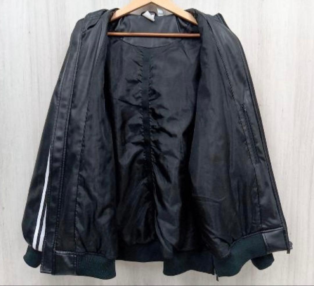 希少 adidas Adilenium オーバーサイズ レザー ジャケット 黒