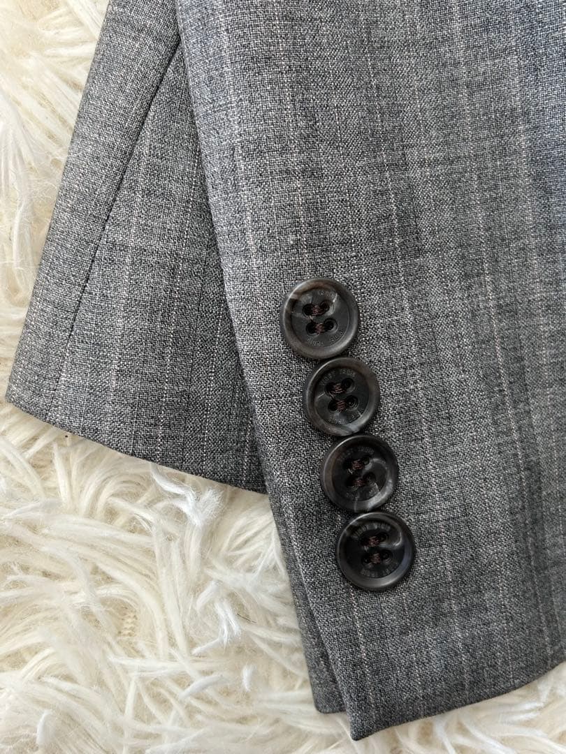 極美品！23区 グレー ピンクストライプ パンツスーツ 38 ヨーロッパ高級生地