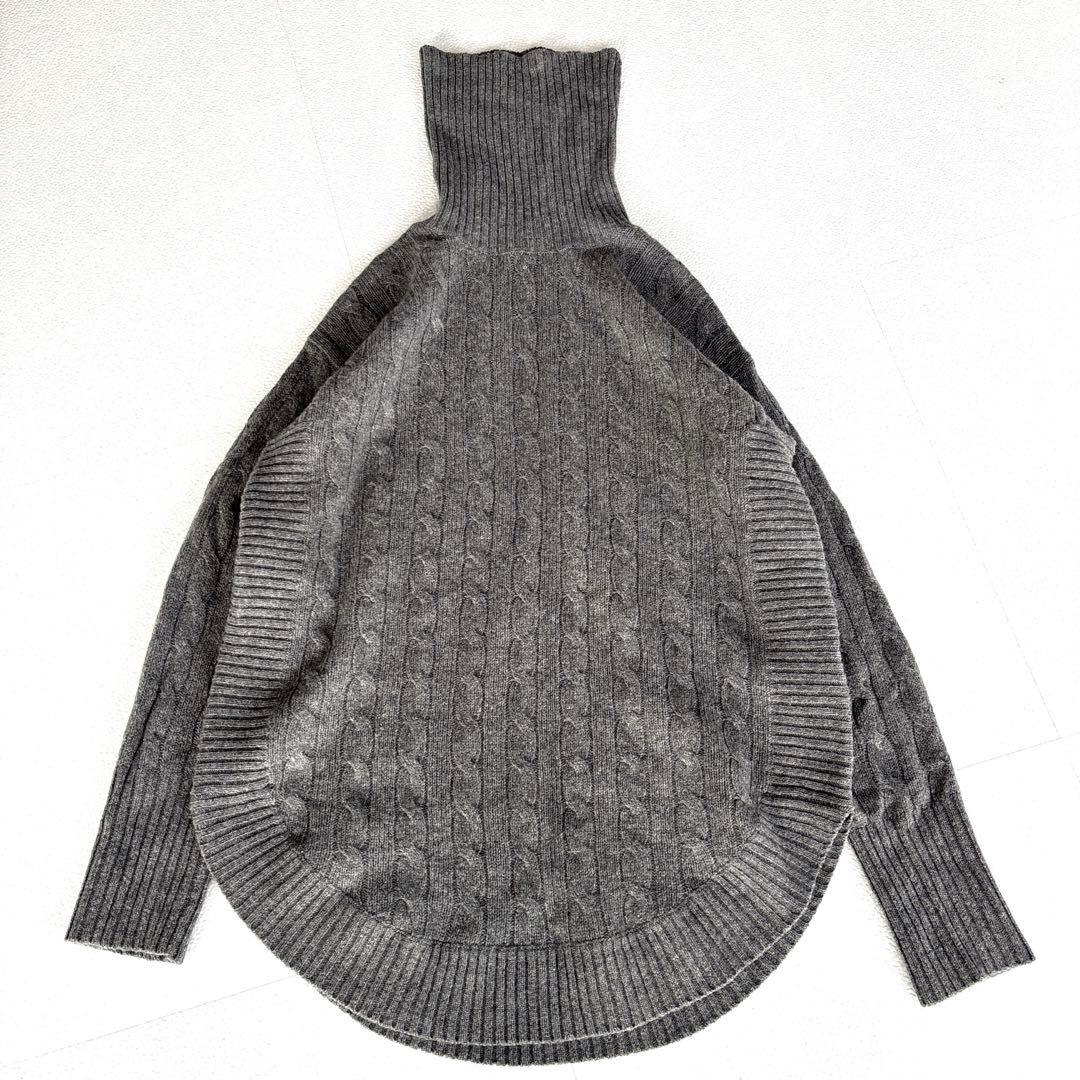 【美品/レディースL】ラルフローレン　カシミヤウール　ケーブルニット　チュニック