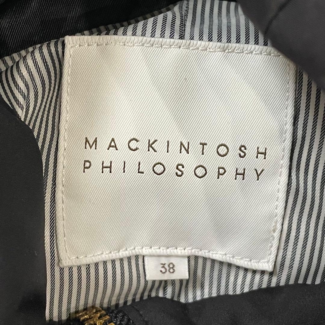 マッキントッシュフィロソフィー ダウンジャケット フード M 黒 ゴールドジップ