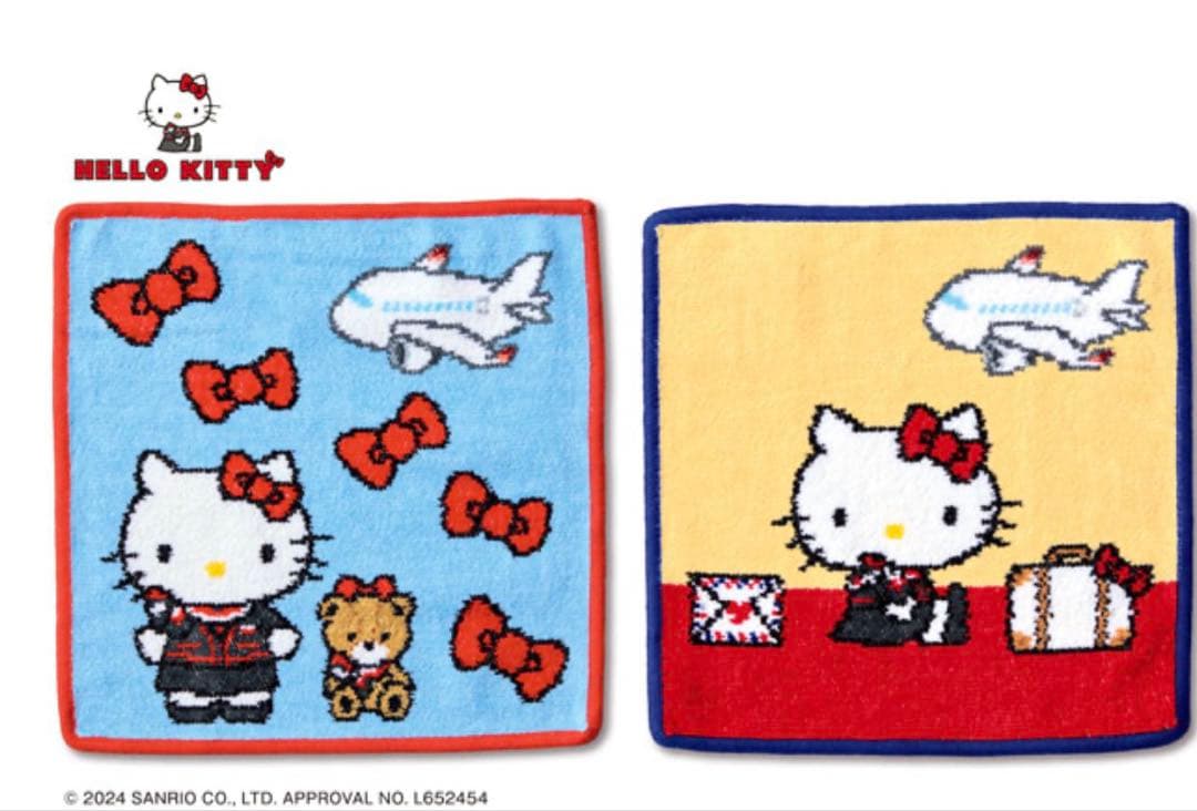 フェイラー JAL コラボハンカチ　ハローキティ　2枚セット