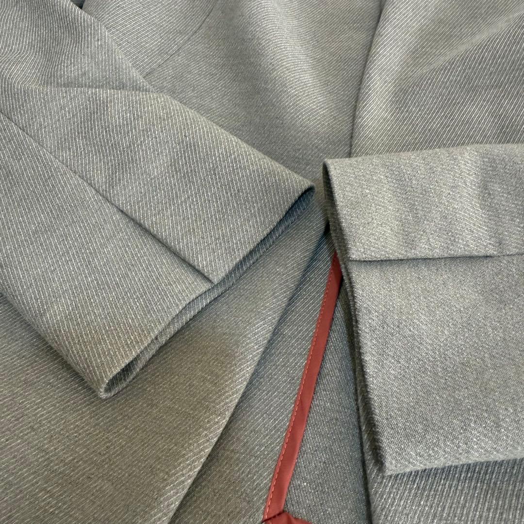 美品 グリーンレーベルリラクシング セットアップスーツ ノーカラー 洗濯可