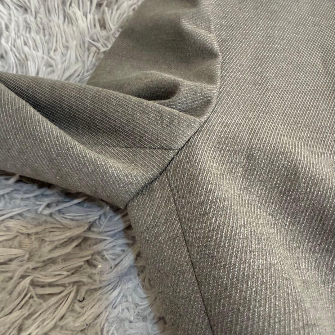 美品 グリーンレーベルリラクシング セットアップスーツ ノーカラー 洗濯可