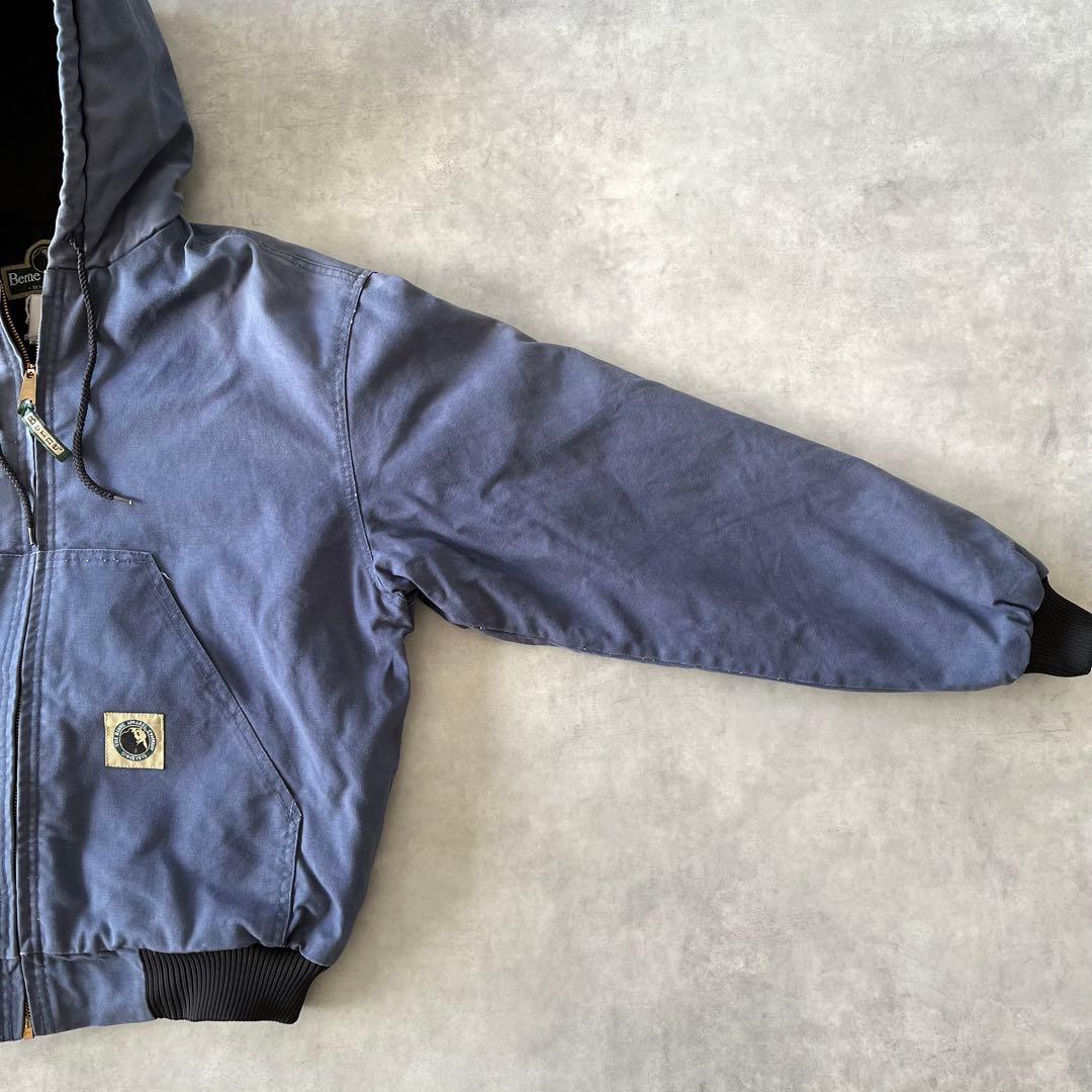 90s Berne Apparel ダック生地ワークジャケット　フェードネイビー