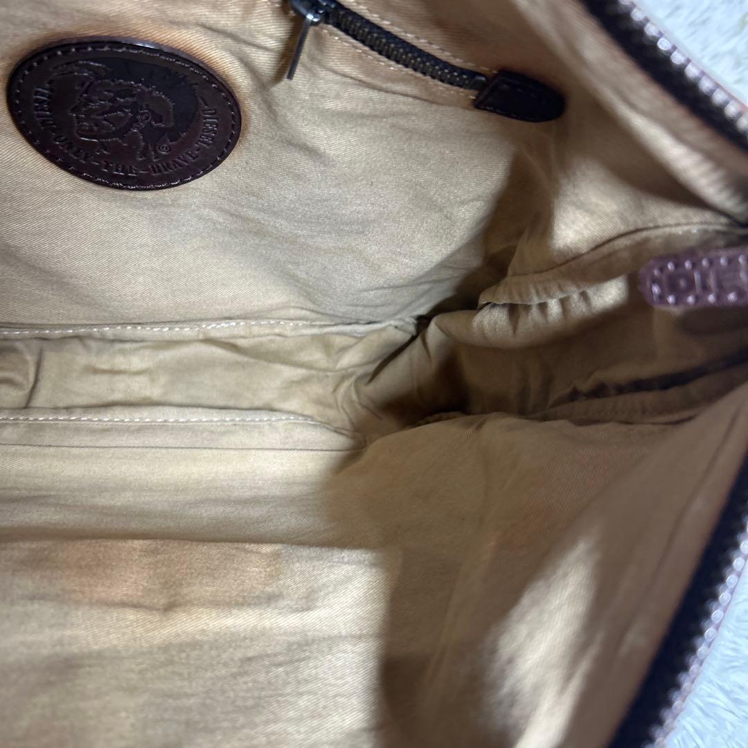 【希少】y2k archive DIESELワンショルダー　ブラウン　ナイロン
