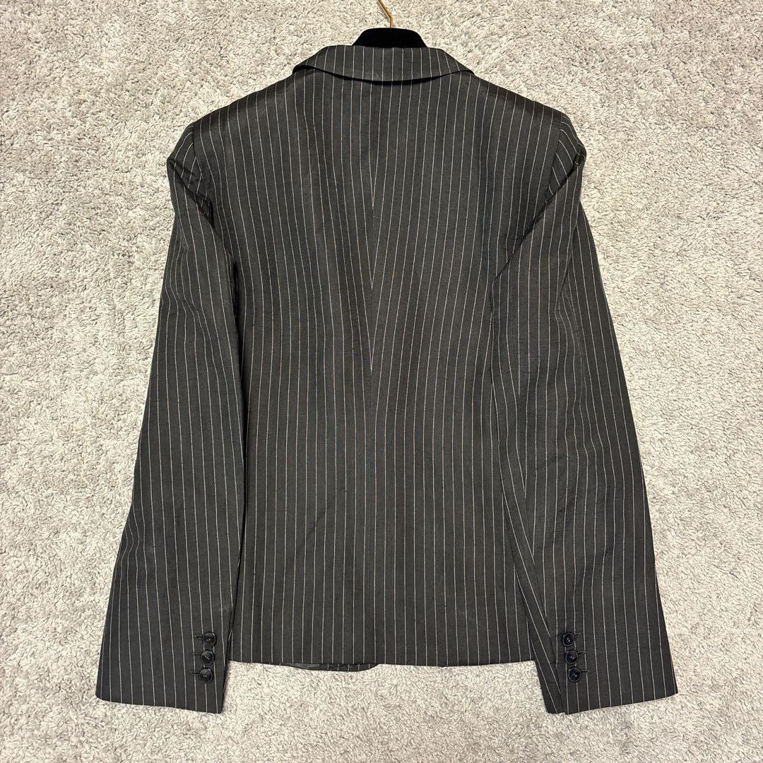 希少サイズ⭐︎マックスマーラ　 リネンシルク混ブラックスーツ　ストライプ 44