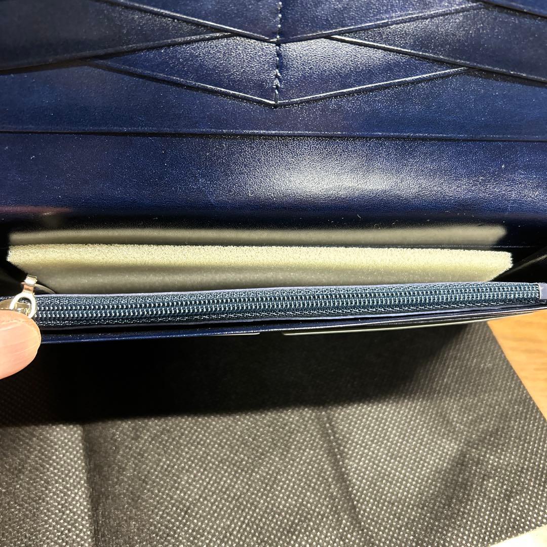 CYPRIS 漆製 長財布 グラデーション　ネイビー　定価71.500円