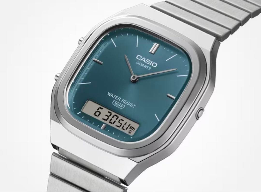カシオ AQ-240E-3AJF 希少ブルーグリーン 国内正規品 AQ240