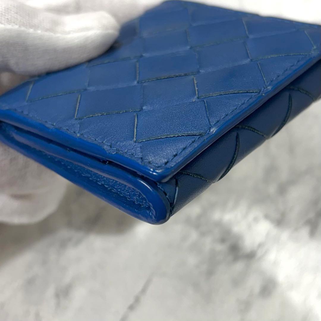 ボッテガヴェネタ ケース マキシ ブルー イントレチャート 小銭入れ