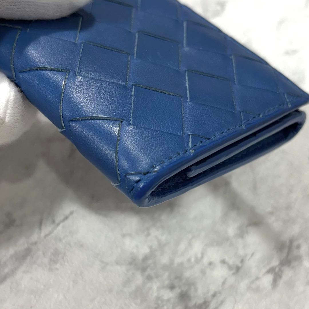 ボッテガヴェネタ ケース マキシ ブルー イントレチャート 小銭入れ