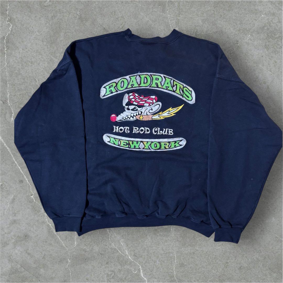 ROADRATS ホットロッドクラブ 刺繍スウェット　ヘインズ　Hanes