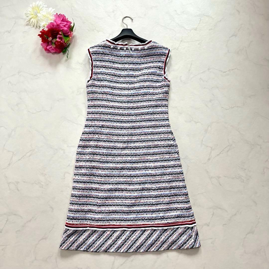 極美品☆Rene ルネ【マリアケント社】ミックスツイードワンピース　36