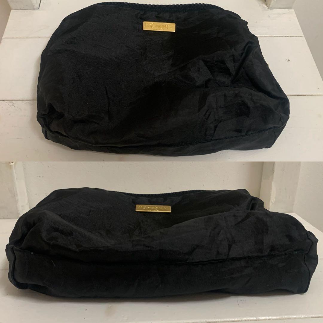 YVES SAINT LAURENT 80s フランス製 LOVE柄 ポーチ ②