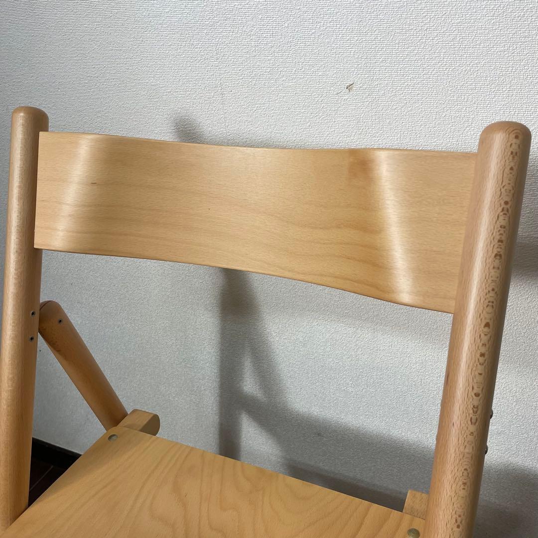 廃盤人気商品 無印 ビーチ フォールディングチェア 折り畳みチェア 木製 板座