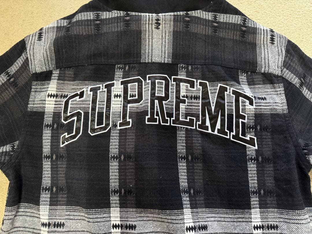 SUPREME フード付きチェックシャツ
