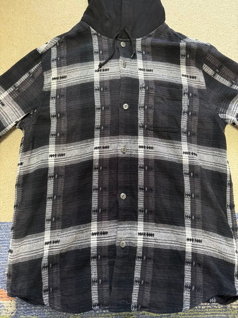 SUPREME フード付きチェックシャツ