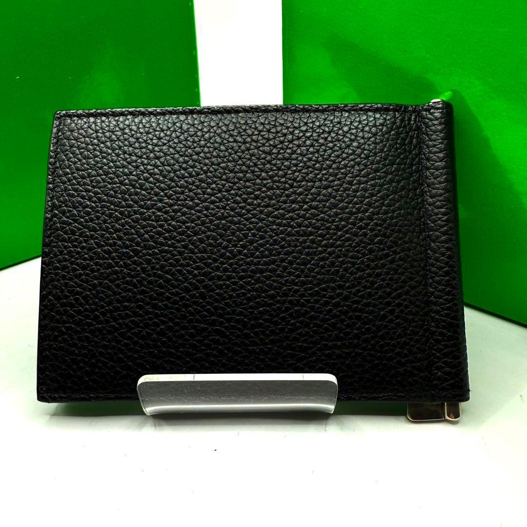 【未使用級✨】サンローラン マネークリップ カサンドラ 型押し シボ革 ブラック