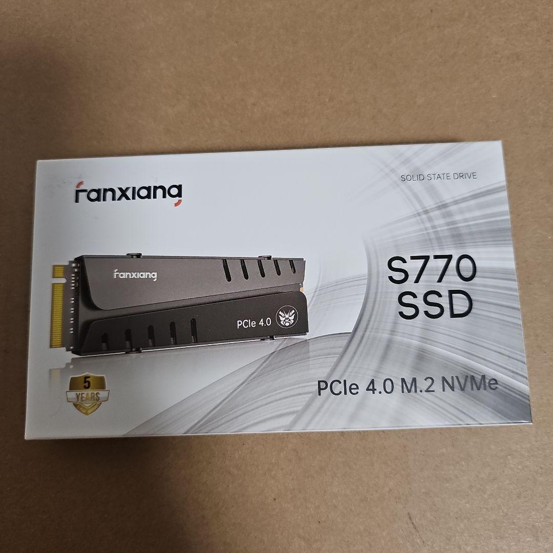 fanxiang S770 SSD 1TB gen 4.0 ヒートシンク付き