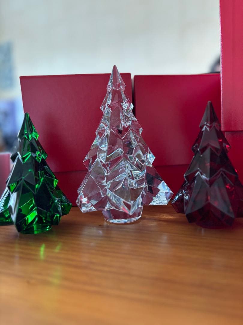 Baccarat クリスマスツリー3点&オーナメント１点