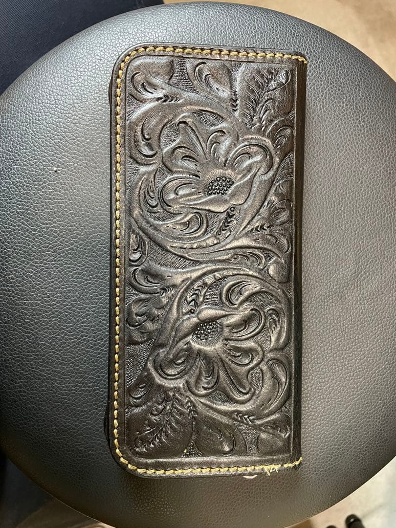 SAADレザー　長財布　ブラック