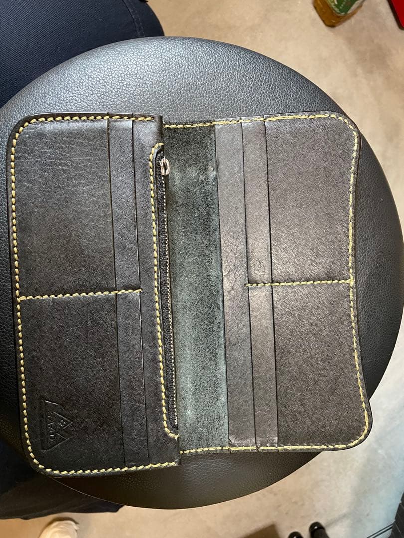 SAADレザー　長財布　ブラック