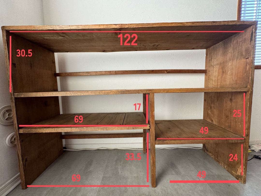 ヴィンテージ　サイドボード　ウッドシェルフ