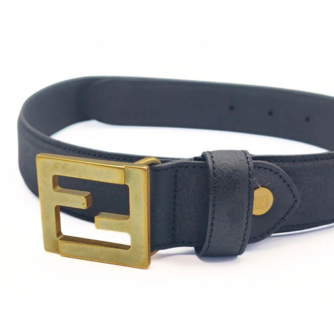 FENDI フェンディ レザーベルト 110/125 メンズ ゴールド金具