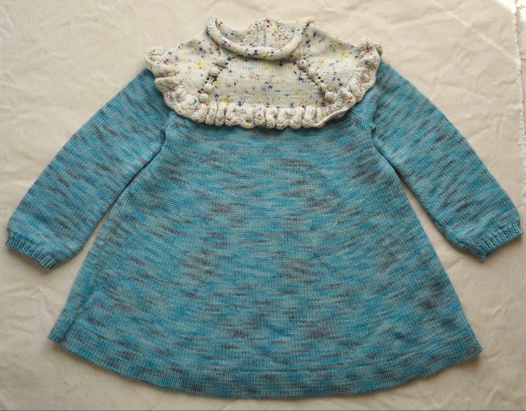 ワンピース misha&puff ruffle tunic dress Lake 5y