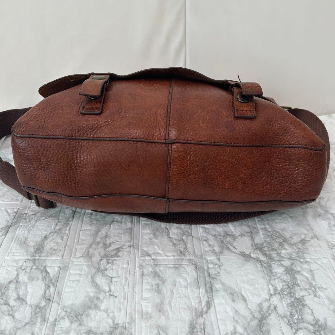 希少　オールド　GAP ブラウンレザー　牛革　メッセンジャーバッグ　ショルダー