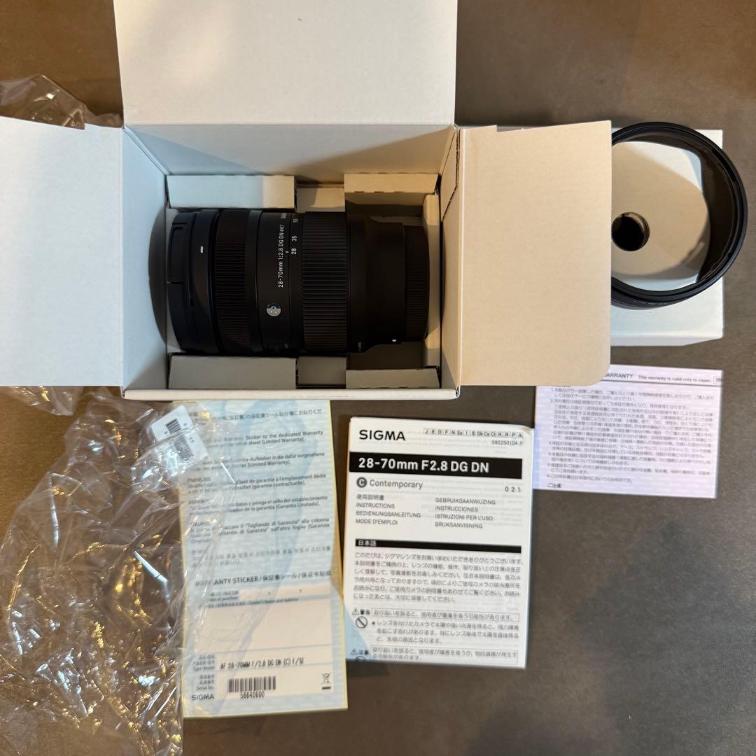 SIGMA28-70mm F2.8 DG DNレンズ(Sony E-mount)