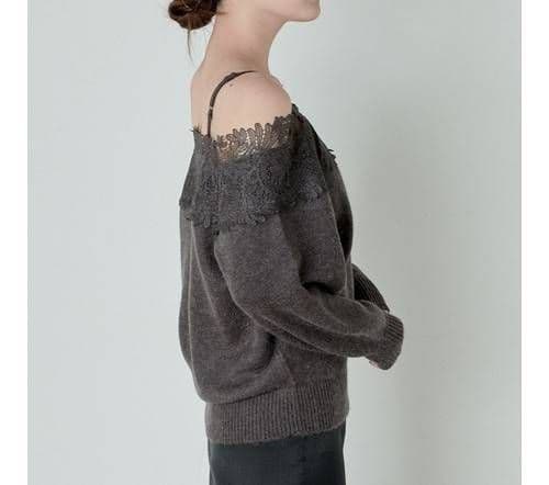 レーストリミングオフショルニットプルオーバー SNIDEL