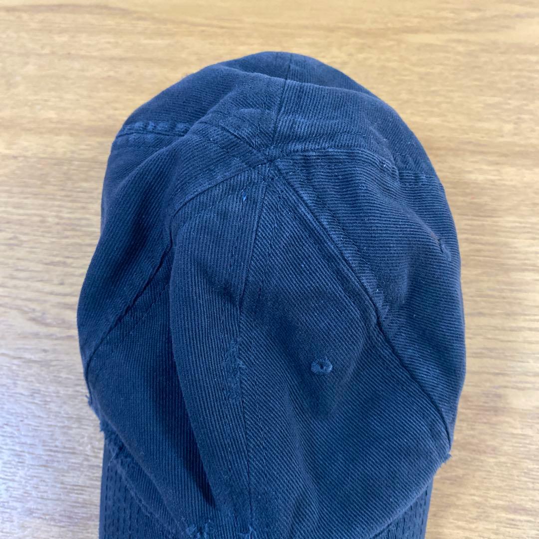 BALENCIAGA ブラック ダメージ加工キャップ