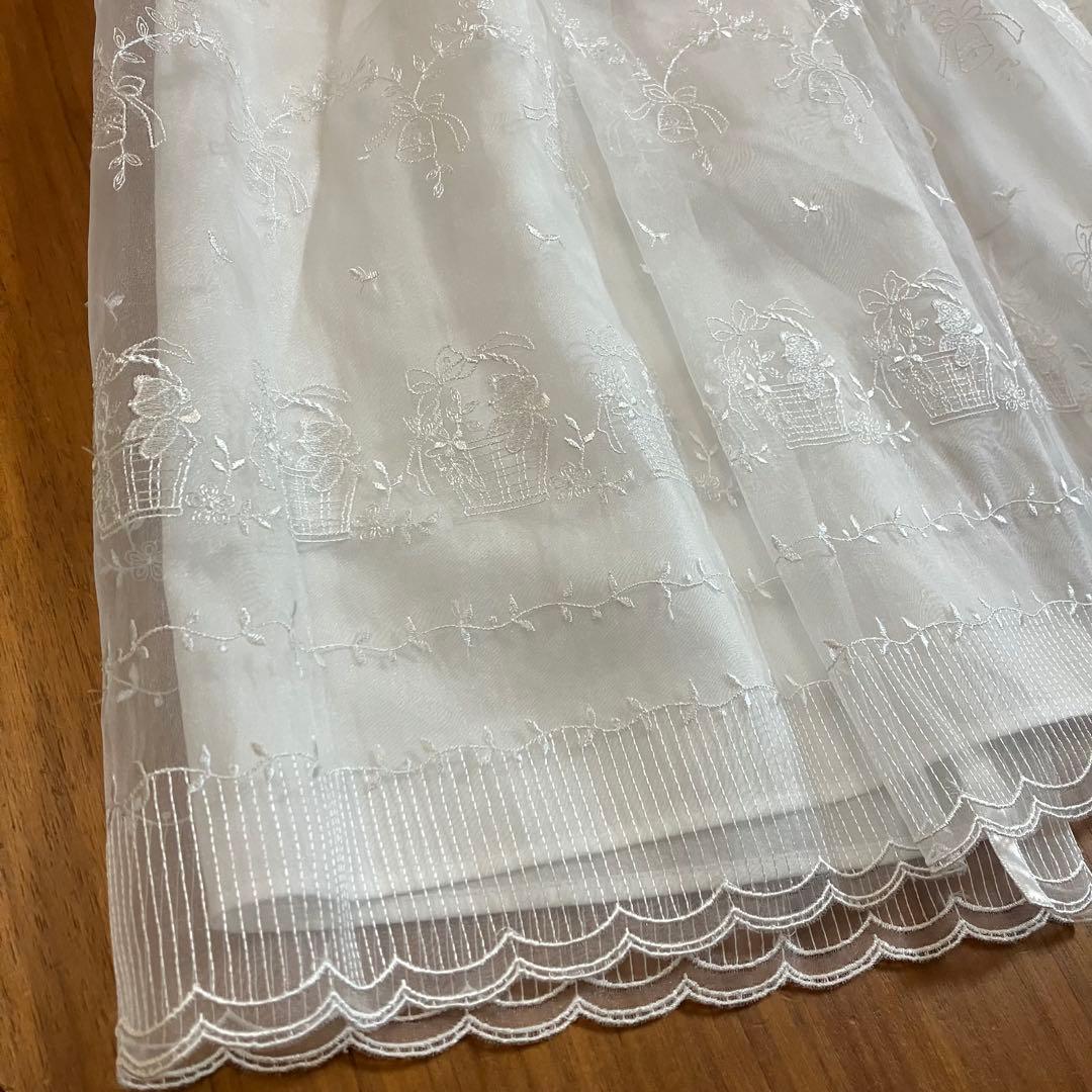 ファミリア　くま刺繍　ベビードレス　セレモニードレス