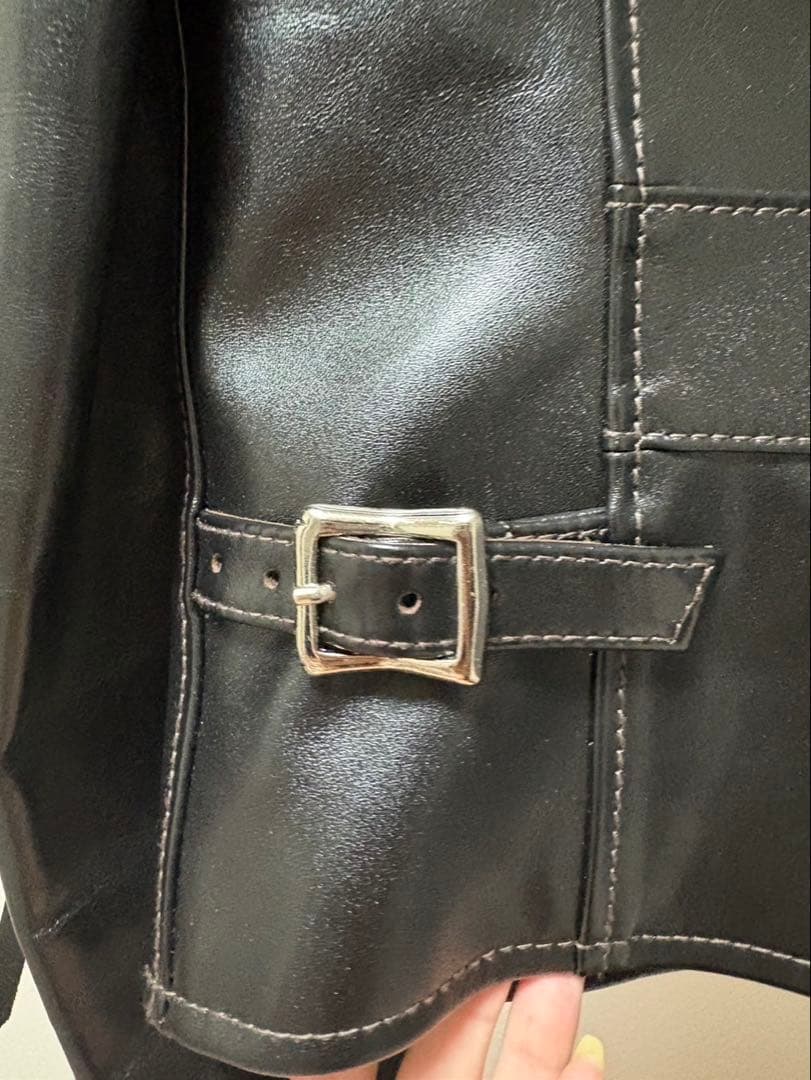 Y2 LEATHER ブラック レザーシングルライダース【美品】
