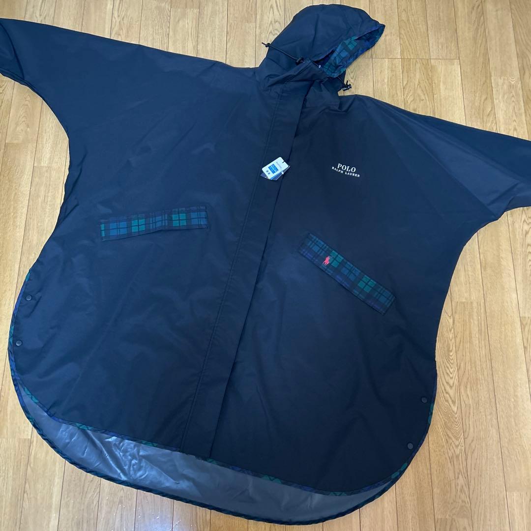 ポロラルフローレン レインポンチョ 雨具 ブラックウォッチ 新品
