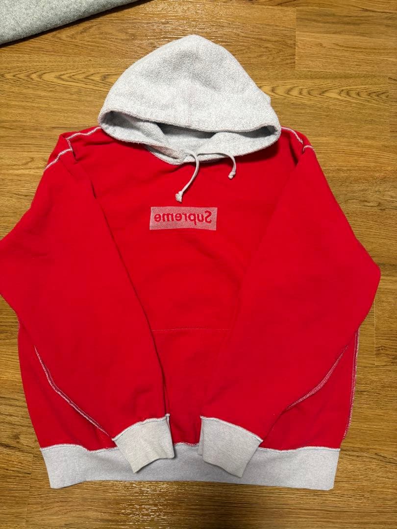 Supreme グレー フーディ Large