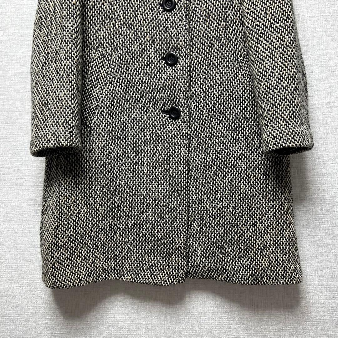 イッセイミヤケ期✨ ツモリチサト ツイードロングチェスターコート 女優襟 M