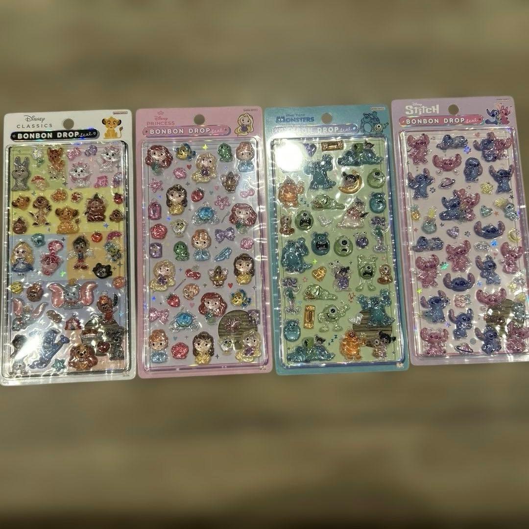 ボンボンドロップシール　ディズニー４種　正規品