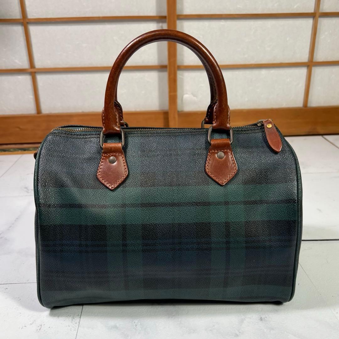 ポロ ラルフローレン ミニ ボストンバッグ ブラックウォッチ ハンドバッグ